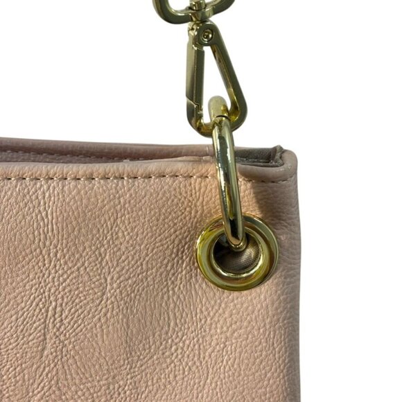 Calvin Klein Blush Pink Leather Crossbody Bag With Gold Chain Strap & Adjustable - Picture 9 of 12